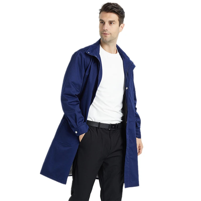 AJ829 Zip-Front Longline Coat — original supplier photo with background text removed.