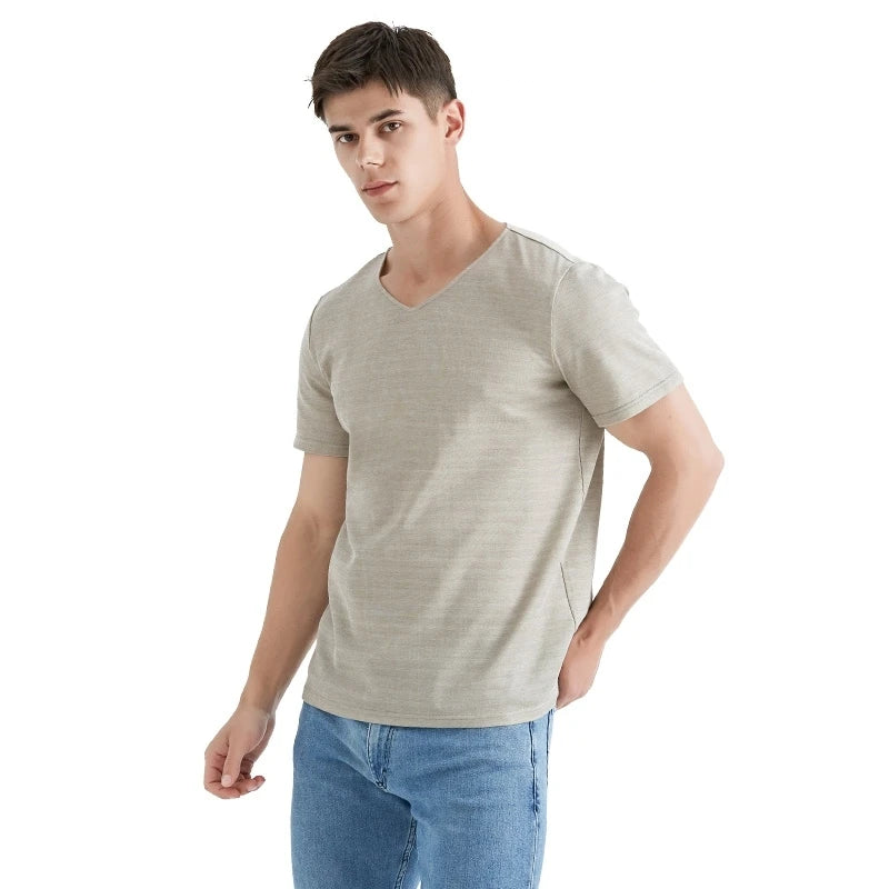AJ512 Silver-Grey Knitted T-Shirt — original supplier photo with background text removed.