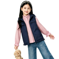 AJ513K Children’s Hooded Zip Vest — original supplier photo with background text removed.