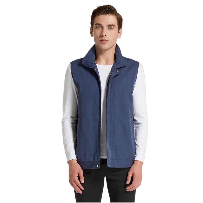 AJ505 Stand-Collar Zip Vest — original supplier photo with background text removed.