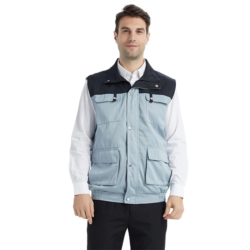 AJ503 Multi-Pocket Utility Vest — original supplier photo with background text removed.