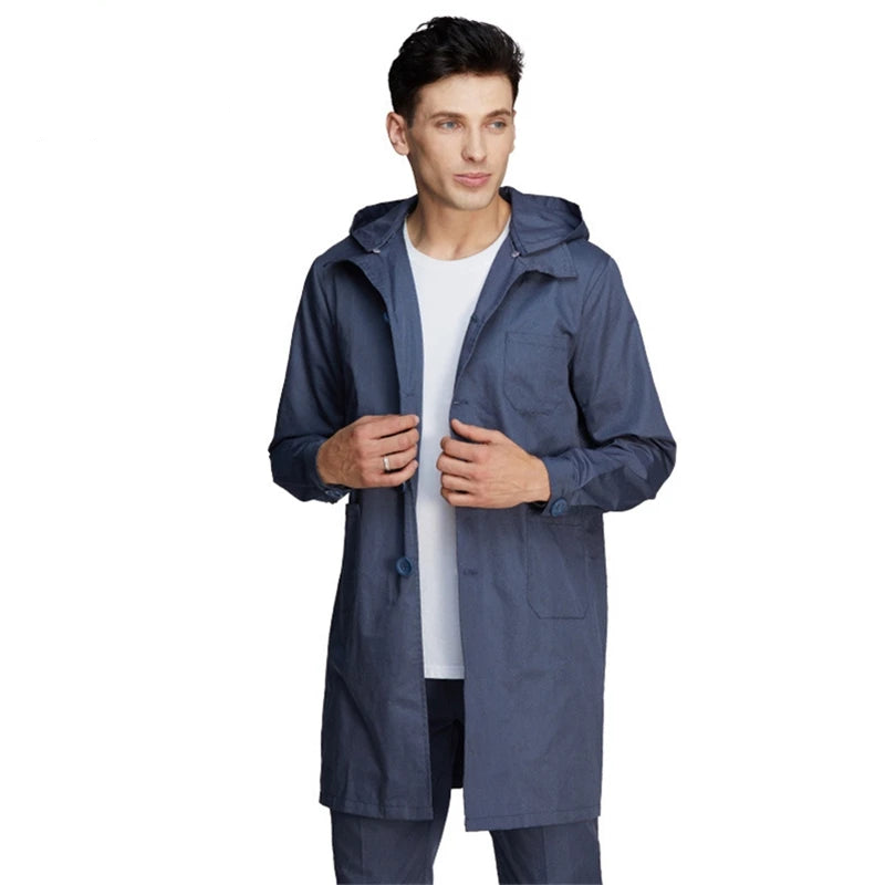 AJ809 Hooded Longline Coat — original supplier photo with background text removed.