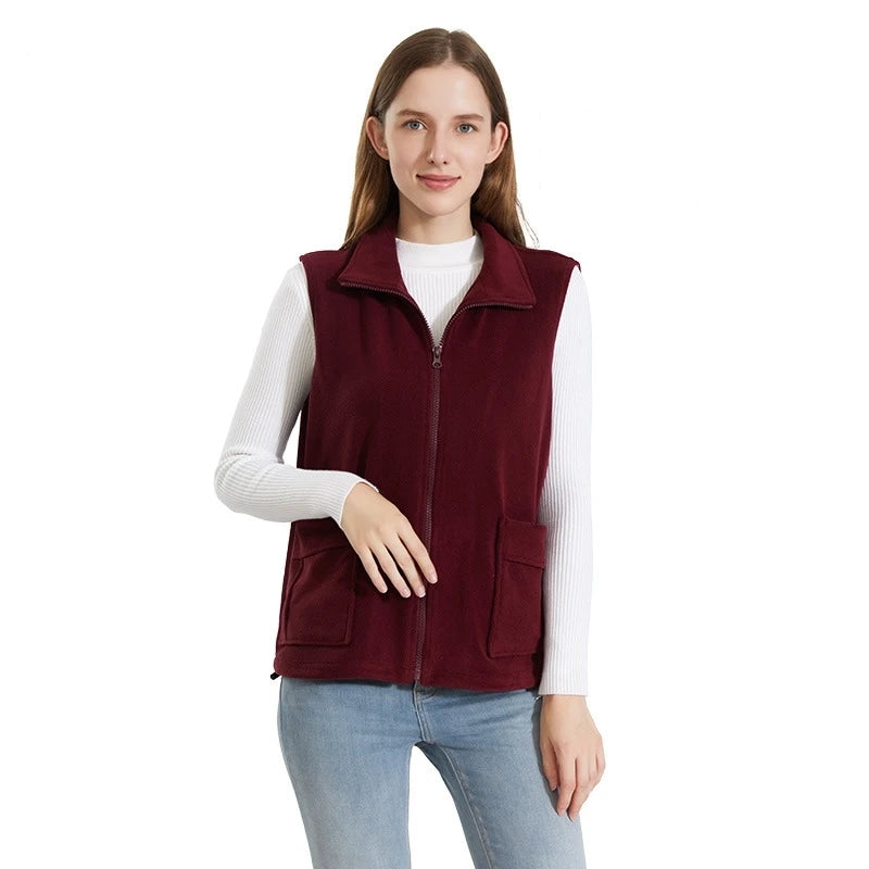 AJ515 Zip-Front Layering Vest — original supplier photo with background text removed.