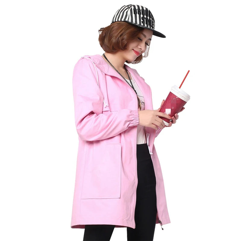 AJ802-2 Hooded Longline Coat — original supplier photo with background text removed.